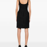 Abito mini con fiocchi in blu scuro hushu/tong - donna 