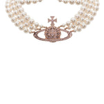 Choker Messaline Orb in rosa e oro Vivienne westwood - donna 