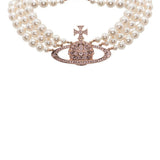 Choker Messaline Orb in rosa e oro Vivienne westwood - donna 