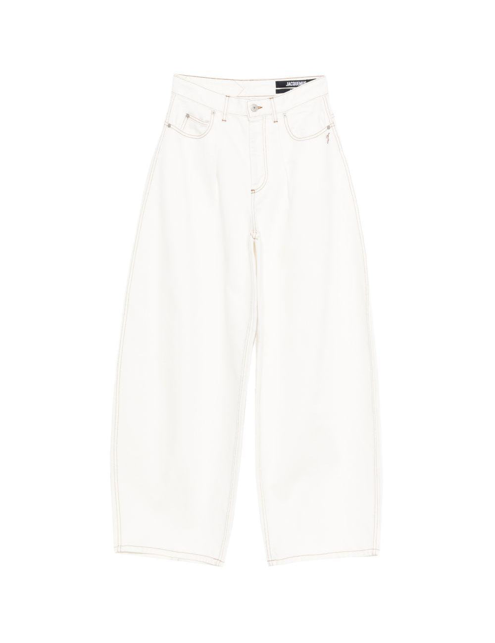 Jeans le de-nimes ovalo  in bianco Jacquemus - donna 