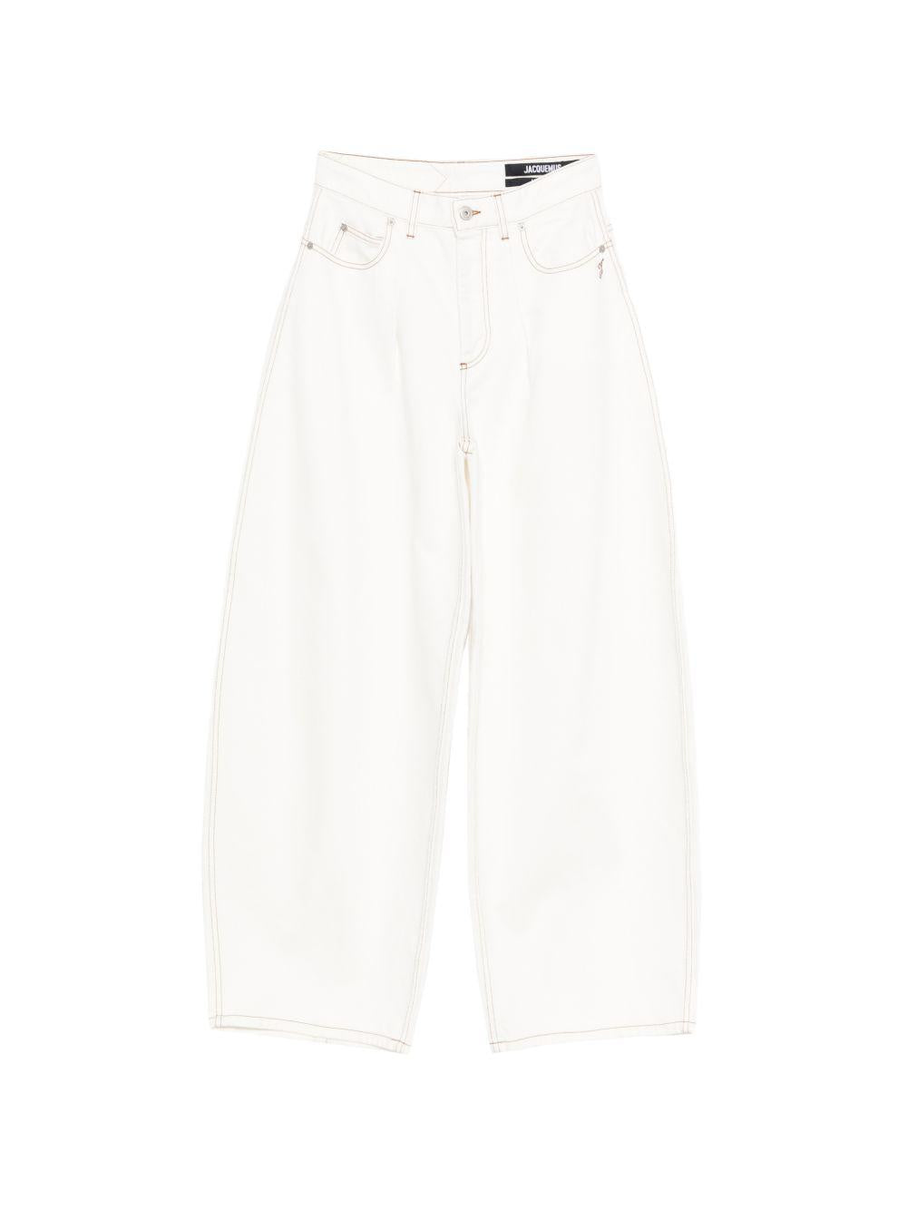 Jeans le de-nimes ovalo  in bianco Jacquemus - donna 