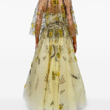 Coprispalle in tulle ricamato Monique Lhuillier - donna 