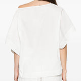 Top Issa a maniche corte in bianco Soeur - donna 