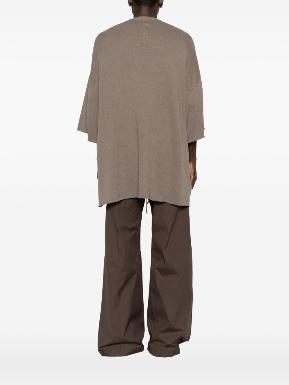 T-shirt Tommy T Sfrangiata in grigio Rick owens - uomo 