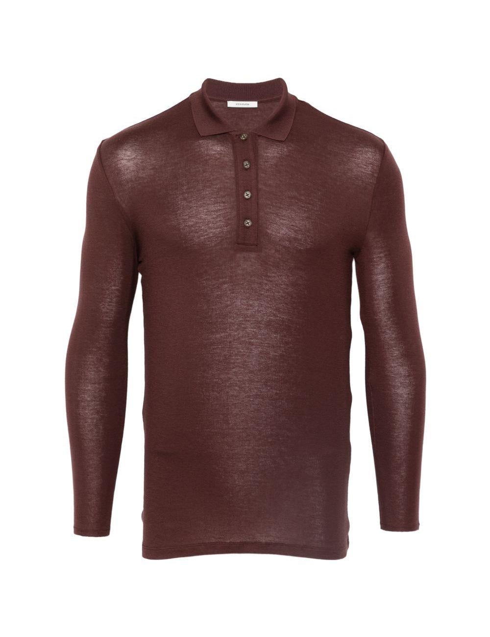 Polo a maniche lunghe in marrone Entire studios - unisex 