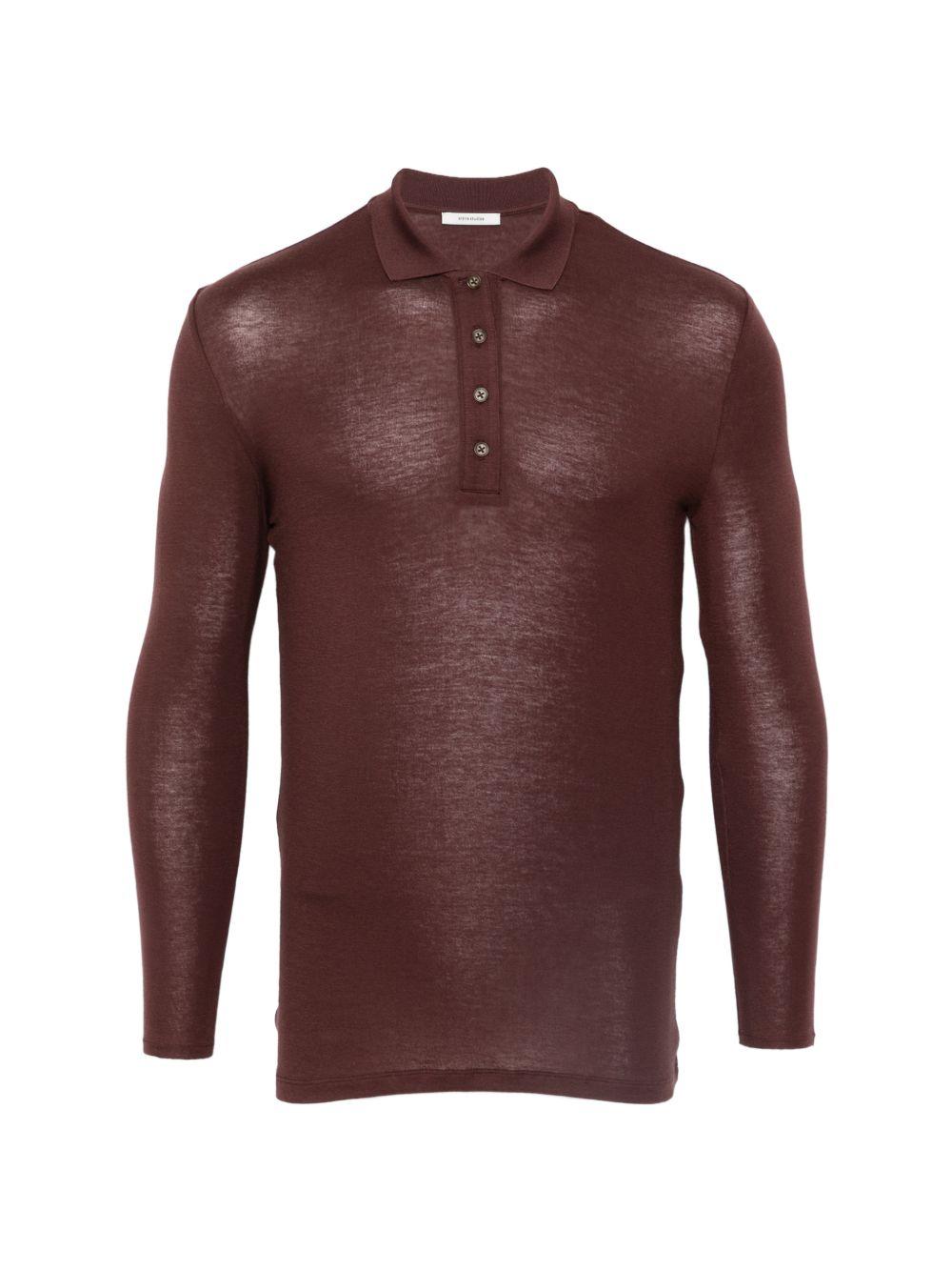 Polo a maniche lunghe in marrone Entire studios - unisex 