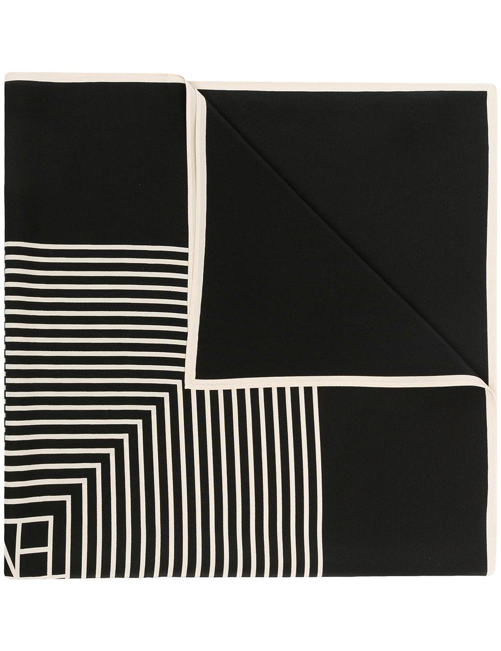Foulard con stampa in nero toteme - donna 