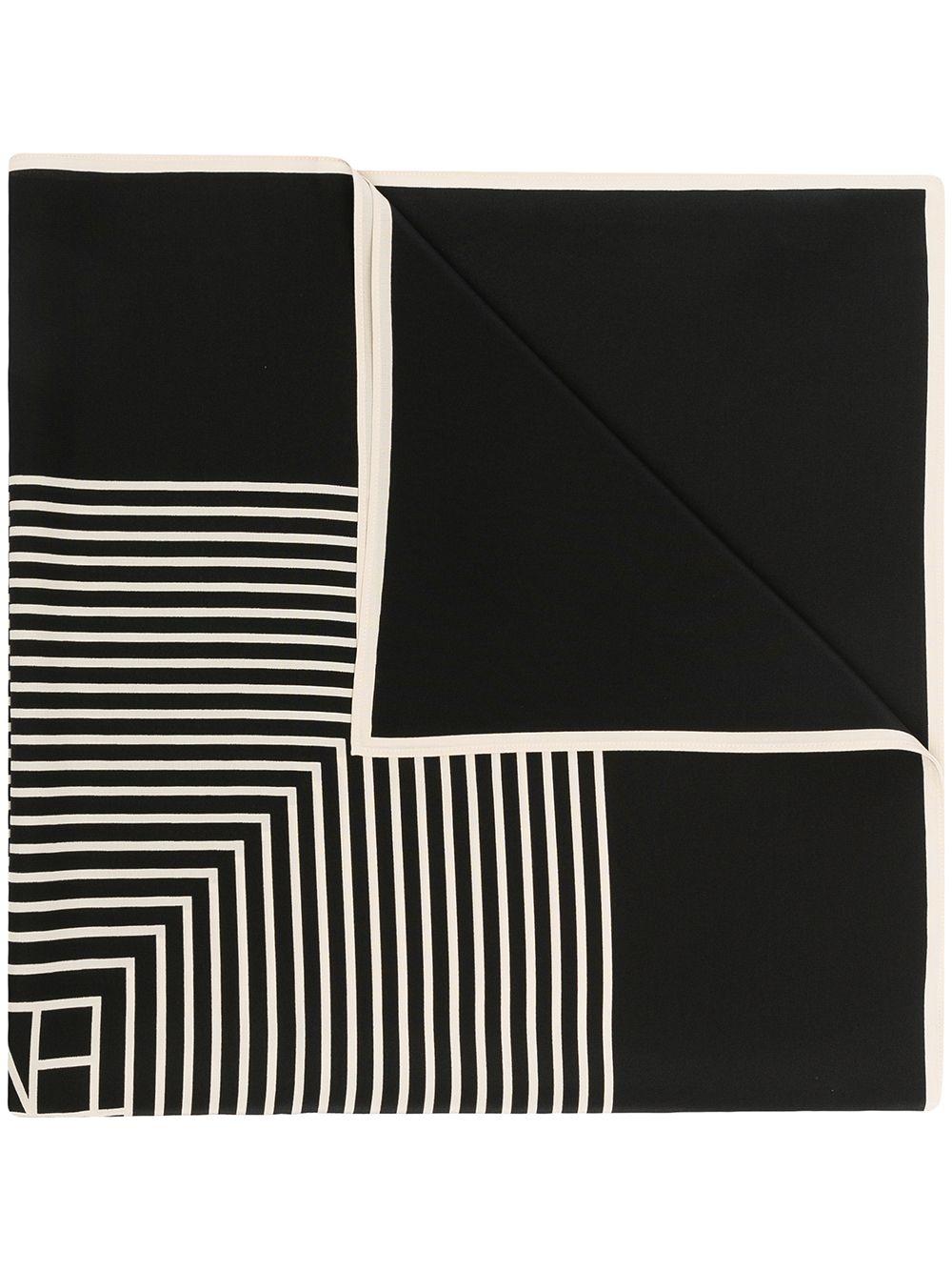 Foulard con stampa in nero toteme - donna 