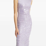 Abito midi con paillettes in viola Rotate - donna 