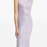 Abito midi con paillettes in viola Rotate - donna 