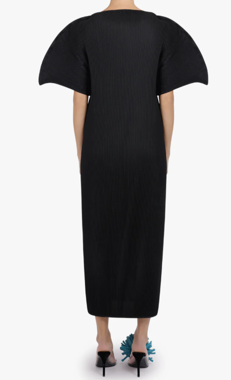 Abito midi con maniche a zigzag in nero Melitta baumeister - donna 