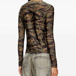 Top T-afry in verde Diesel - donna 