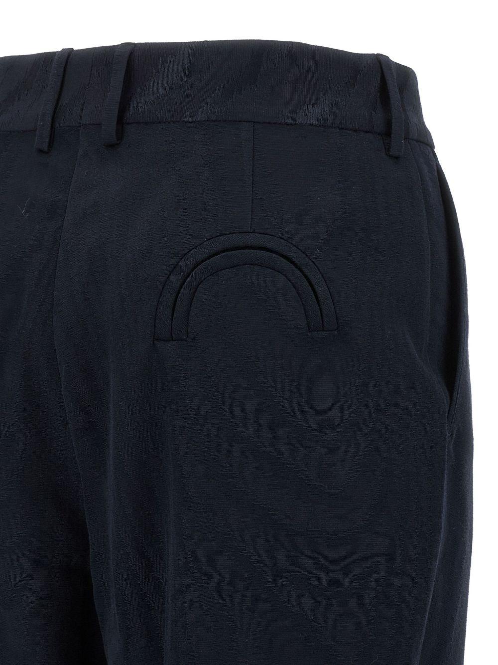 Pantaloni dritti con tasche a pieghe in blu Blazé milano - donna 