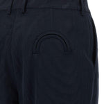 Pantaloni dritti con tasche a pieghe in blu Blazé milano - donna 