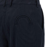 Pantaloni dritti con tasche a pieghe in blu Blazé milano - donna 