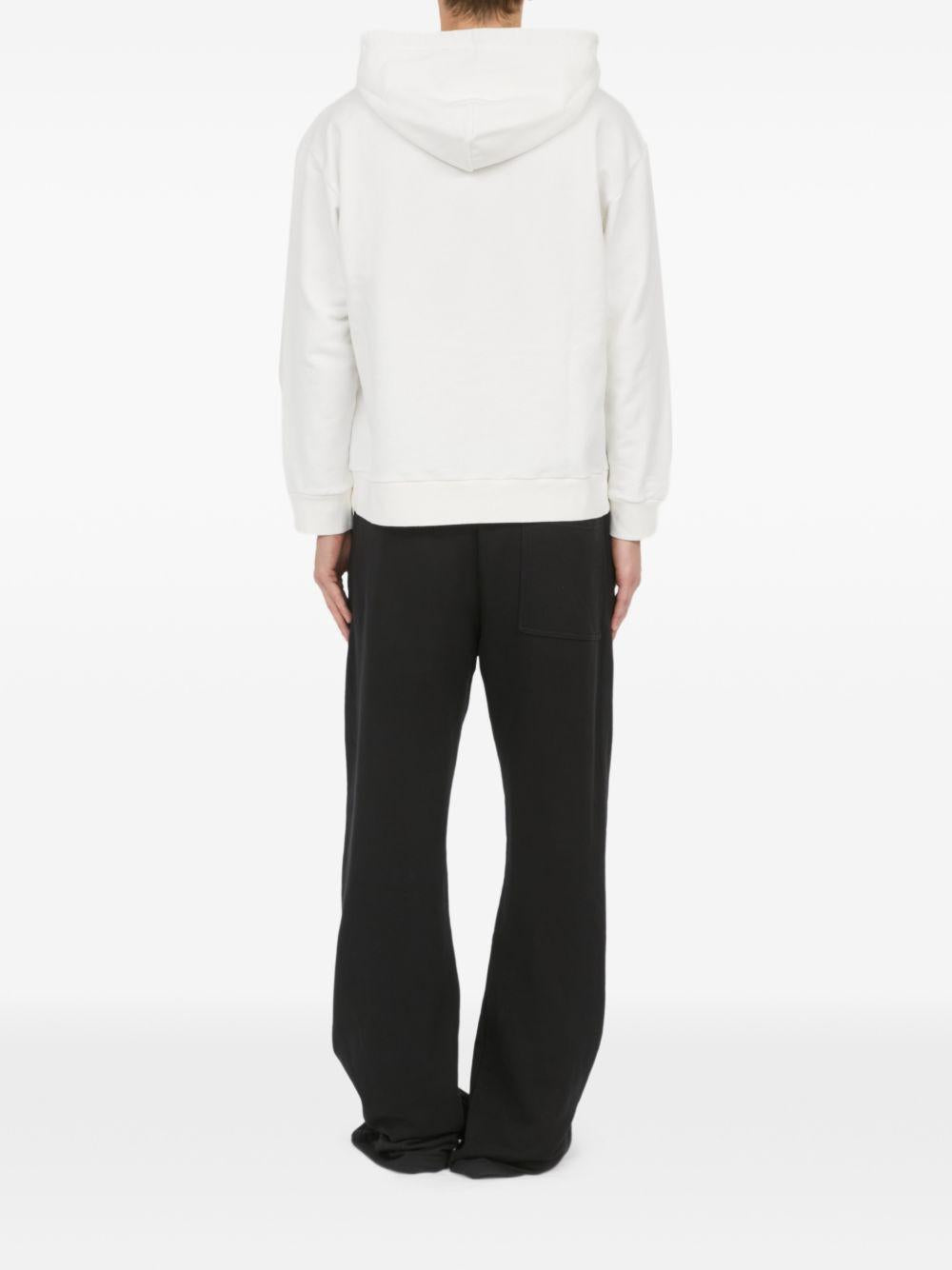 Felpa con cappuccio in bianco Mm6 maison margiela - uomo 