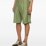 Pantaloncini a pieghe in verde Laneus - uomo 