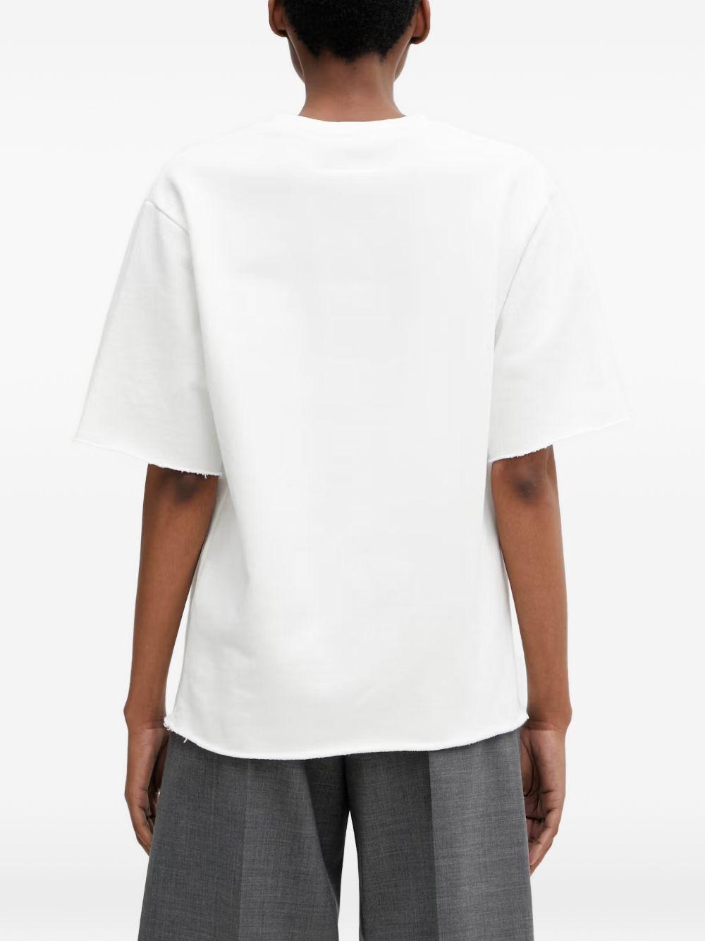 T-shirt a maniche corte con logo in bianco Mm6 maison margiela - unisex 
