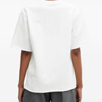 T-shirt a maniche corte con logo in bianco Mm6 maison margiela - unisex 