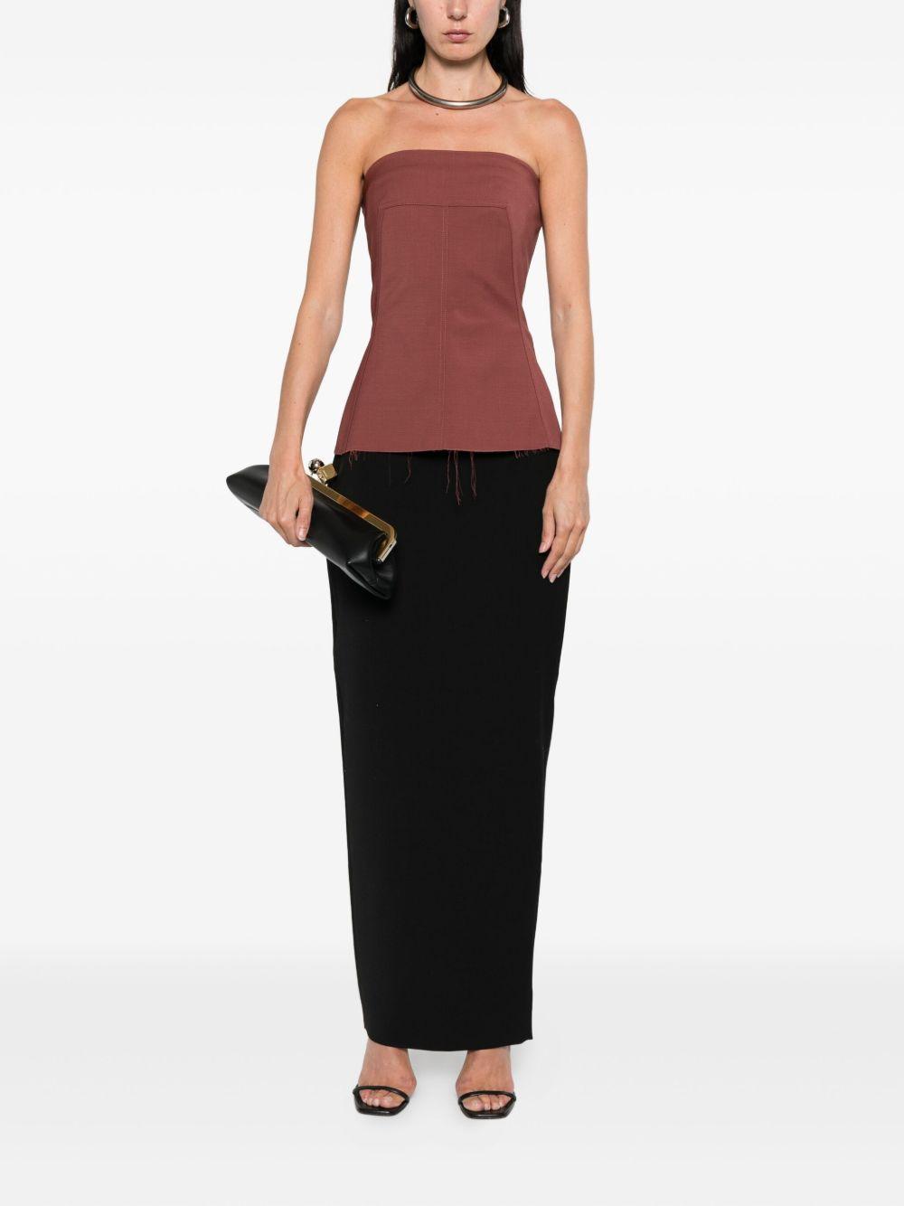 Top stile bando con zip sul retro in rosa Rick owens - donna 