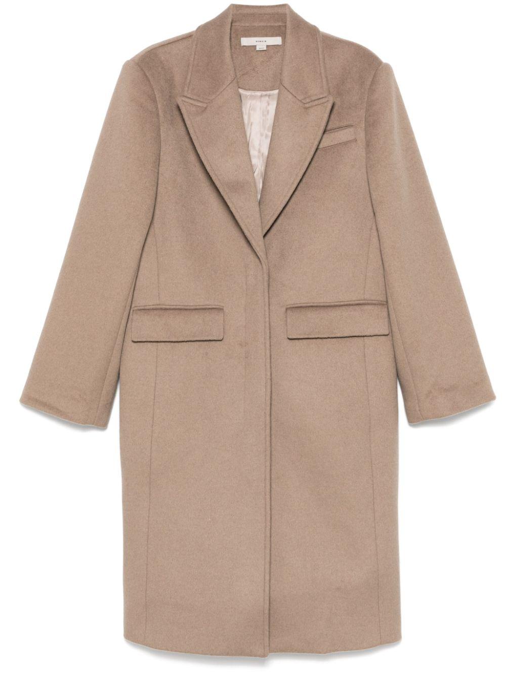 Cappotto monopetto in grigio talpa Remain - donna 