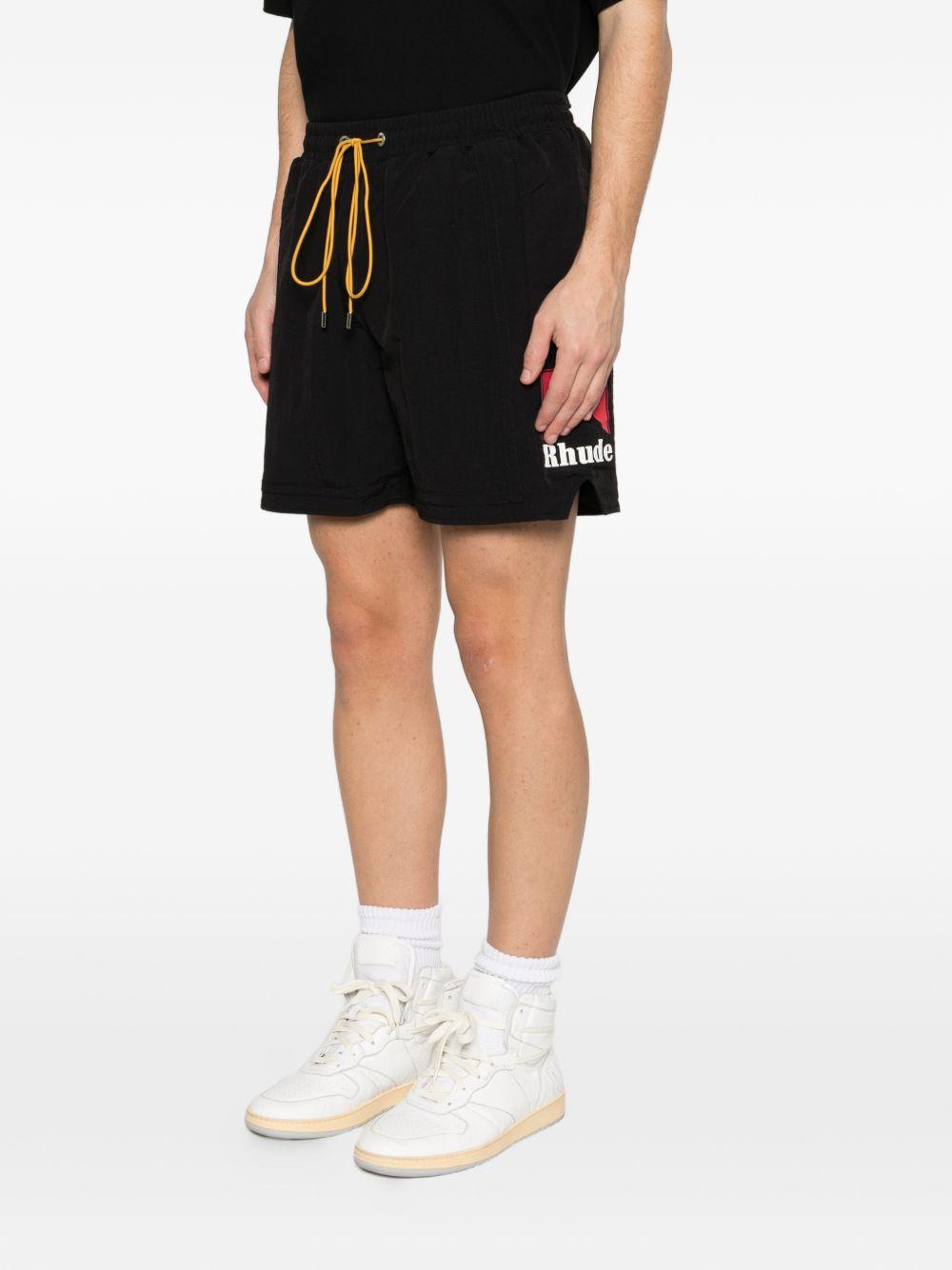 Costume da bagno con logo in nero Rhude - uomo 
