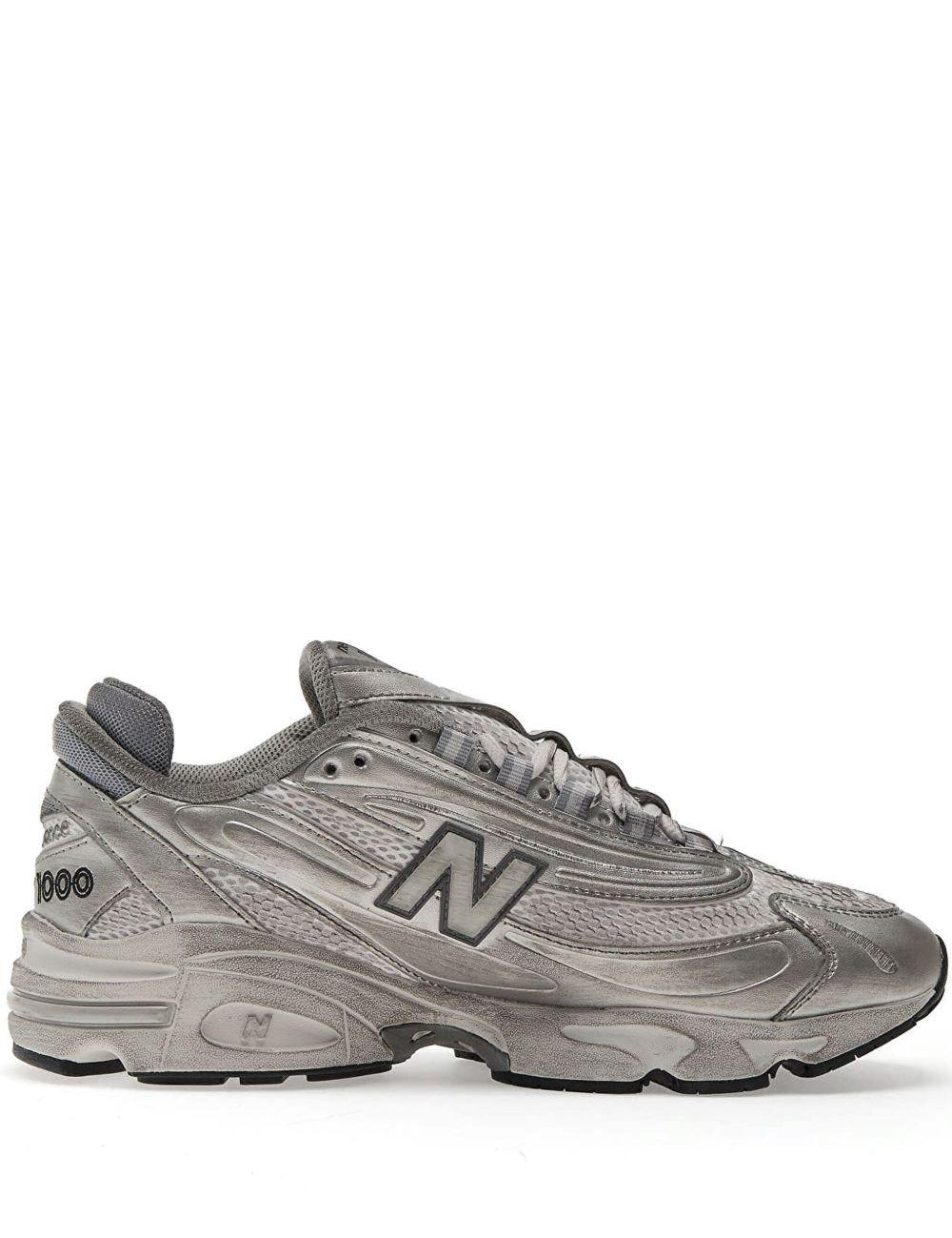 Sneakers 1000 con lacci in argento 