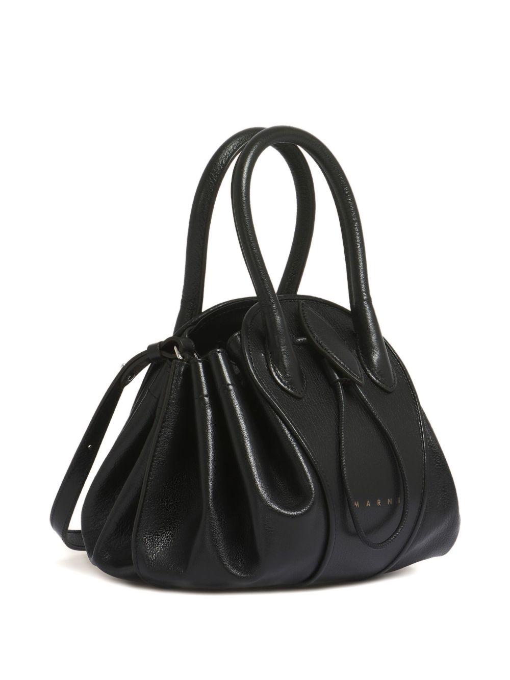 Borsa a mano Tulipea in nero 