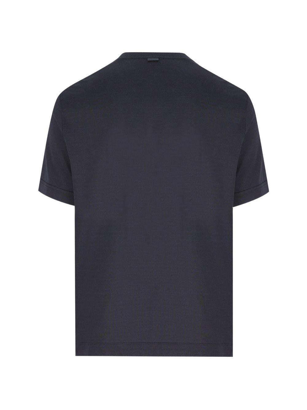 T-shirt a maniche corte in blu Zegna - uomo 