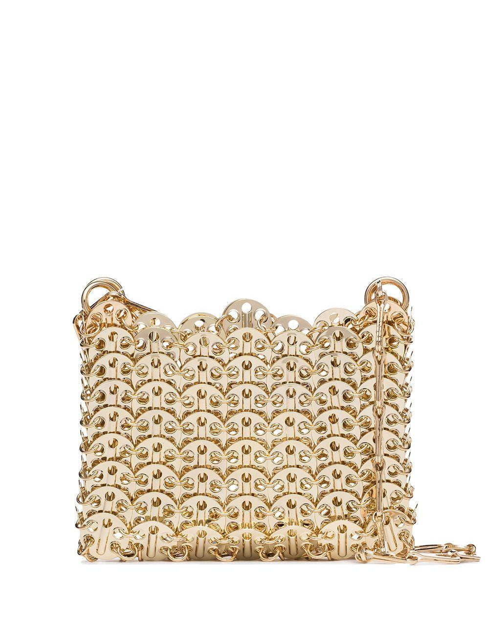 Borsa mini 1969 nano in oro Rabanne - donna 