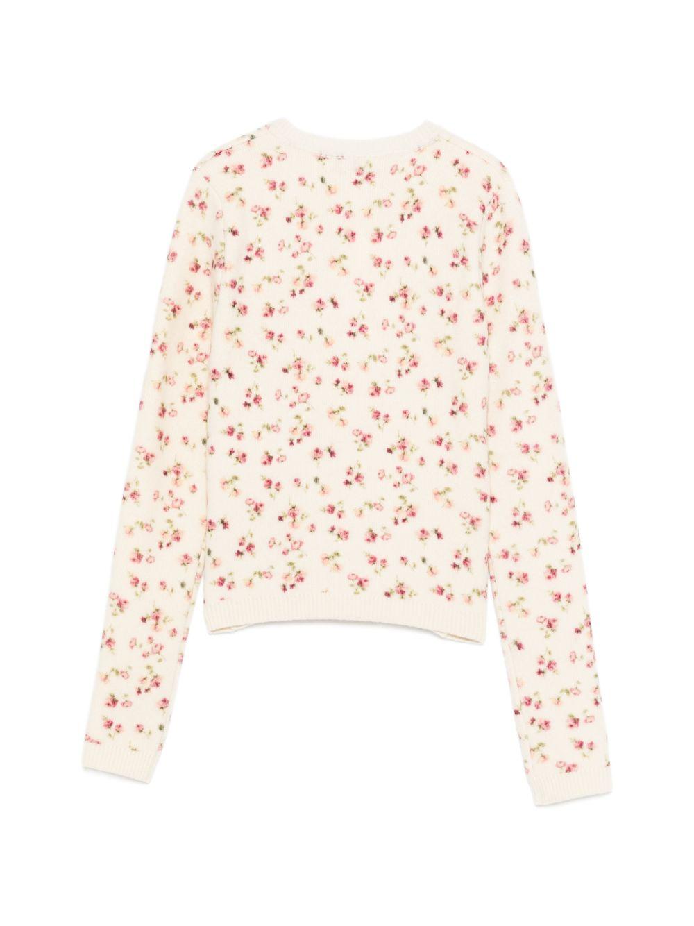 Cardigan a fiori in beige Magda butrym - donna 