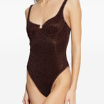 Costume da bagno con scollo quadrato in marrone Oséree - donna 