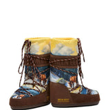 Stivali da neve con lacci e stampa graficamulticolore Moon boot x guest in residence - donna 