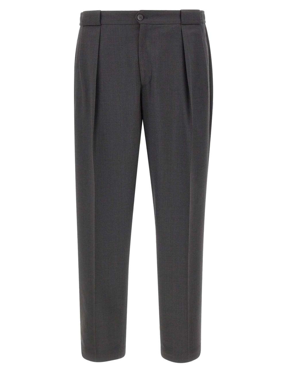 Pantaloni sartoriali in lana con pieghe doppie in grigio Briglia 1949 - uomo 