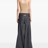 Pantaloni a palazzo con cintura in grigio Courrèges - donna 