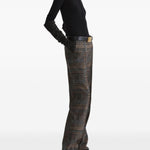 Top Column a collo alto in nero 