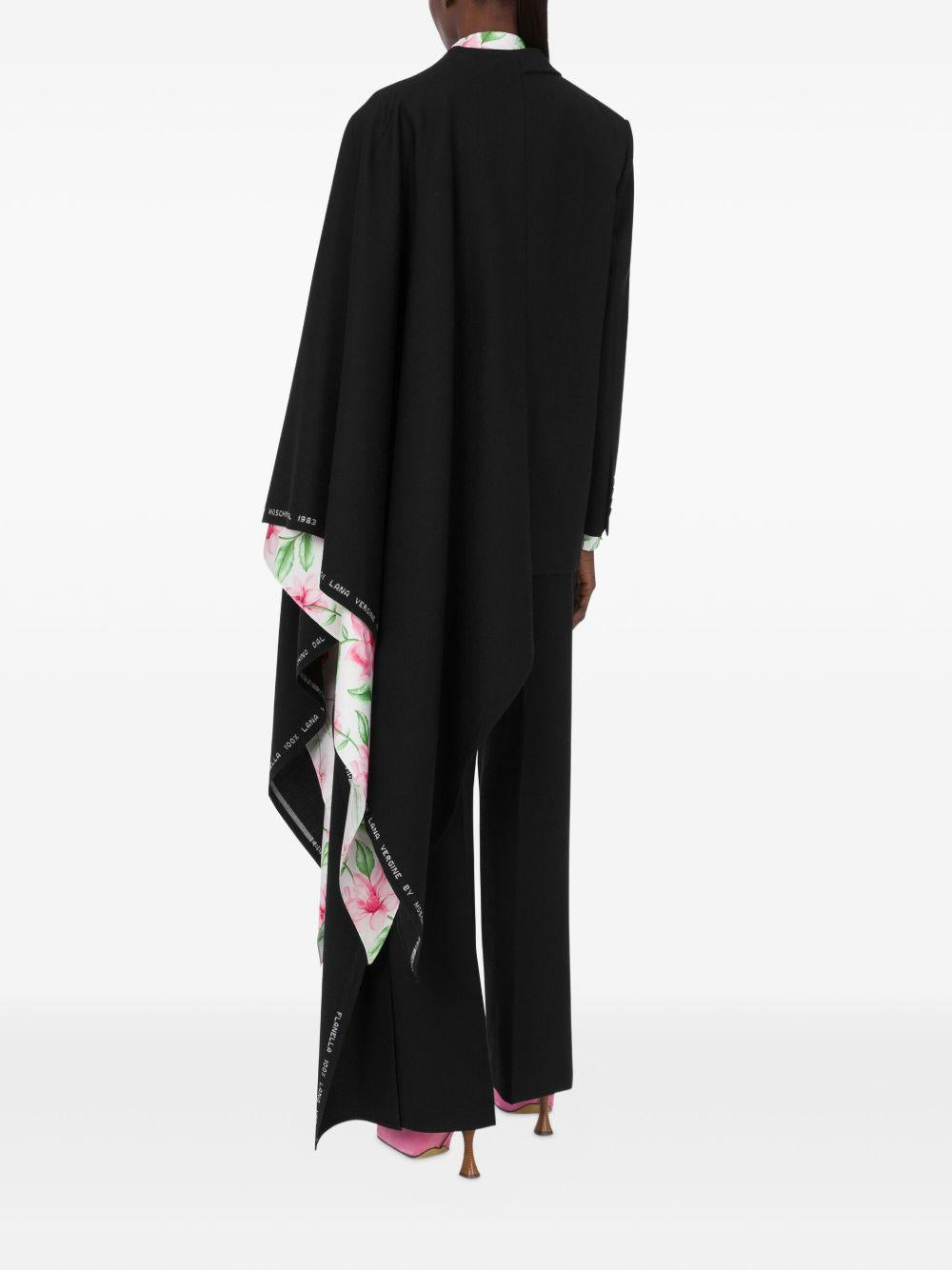 Giacca asimmetrica in nero Moschino - donna 