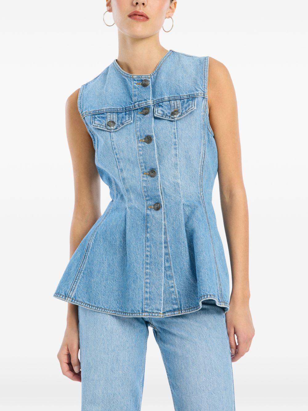 Top svasato in denim Rotate - donna 
