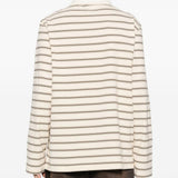 Polo a maniche lunghe a righe in beige A.P.C. - uomo 