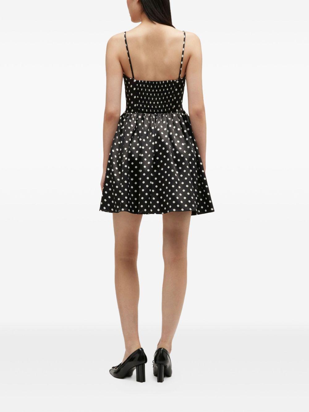 Abito mini a pois in nero Ganni - donna 