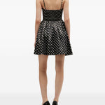 Abito mini a pois in nero Ganni - donna 