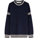 Maglione con logo in blu 