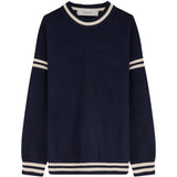 Maglione con logo in blu 