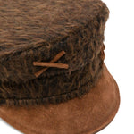 Cappello baker boy in pelliccia sintetica in marrone Ruslan baginskiy - donna 