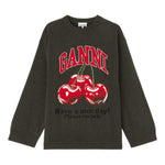 Maglione con intarsio cherry multicolore Ganni - donna 