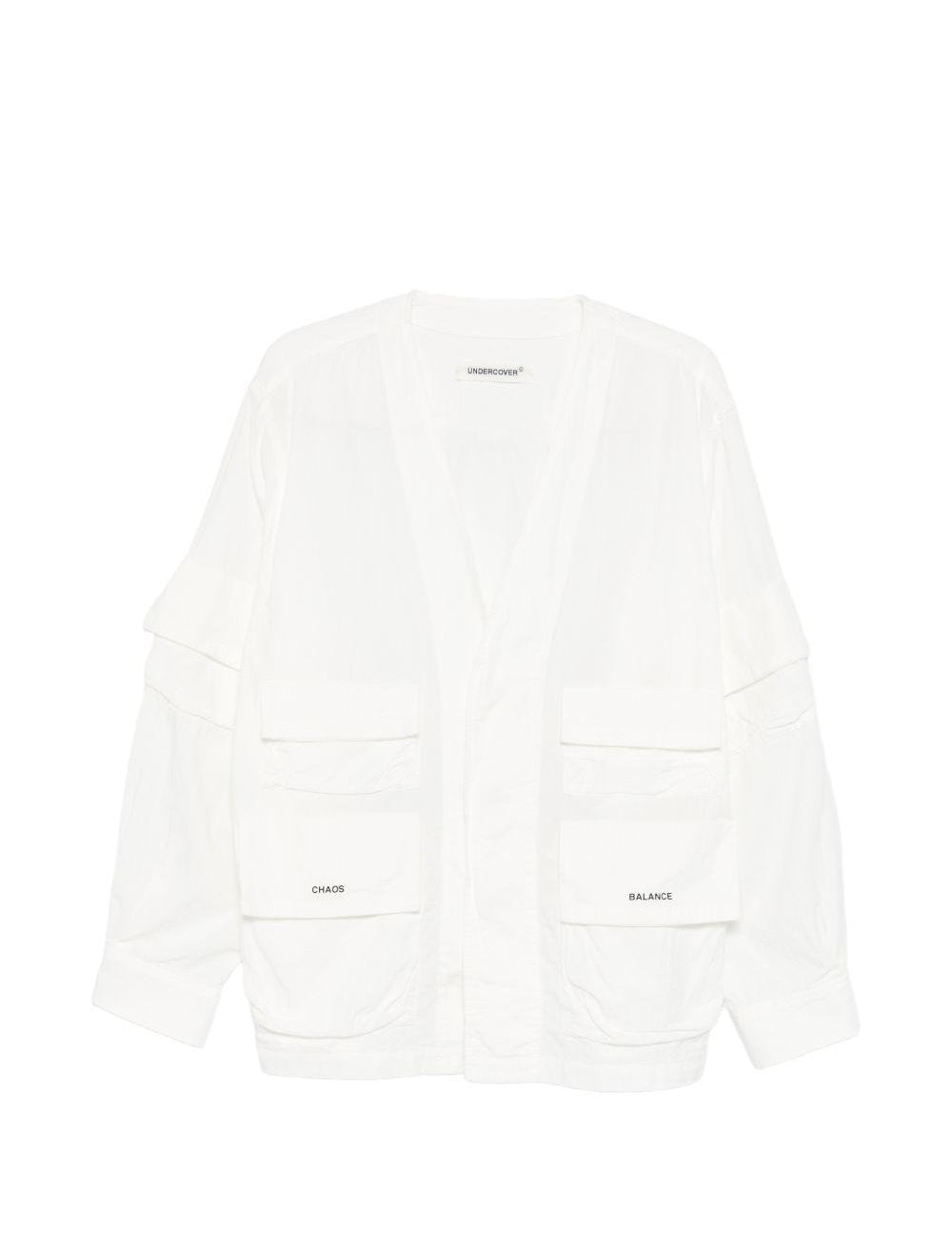 Giacca con scollo a V in bianco Undercover - uomo 