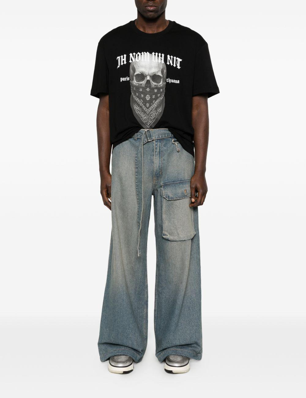 T-shirt teschio 20 in nero Ih nom uh nit - uomo 