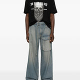 T-shirt teschio 20 in nero Ih nom uh nit - uomo 