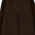 Pantaloni dritti con pannelli di velluto in marrone Dries van noten - donna 