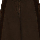 Pantaloni dritti con pannelli di velluto in marrone Dries van noten - donna 